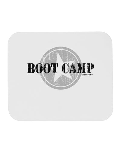 Boot Camp Distressed Text Mousepad by TooLoud-TooLoud-White-Davson Sales