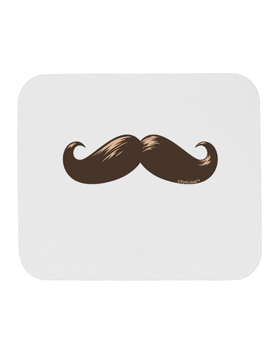 Big Brown Mustache Mousepad-TooLoud-White-Davson Sales