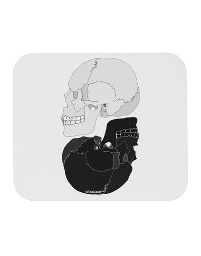 White And Black Inverted Skulls Mousepad by TooLoud-TooLoud-White-Davson Sales