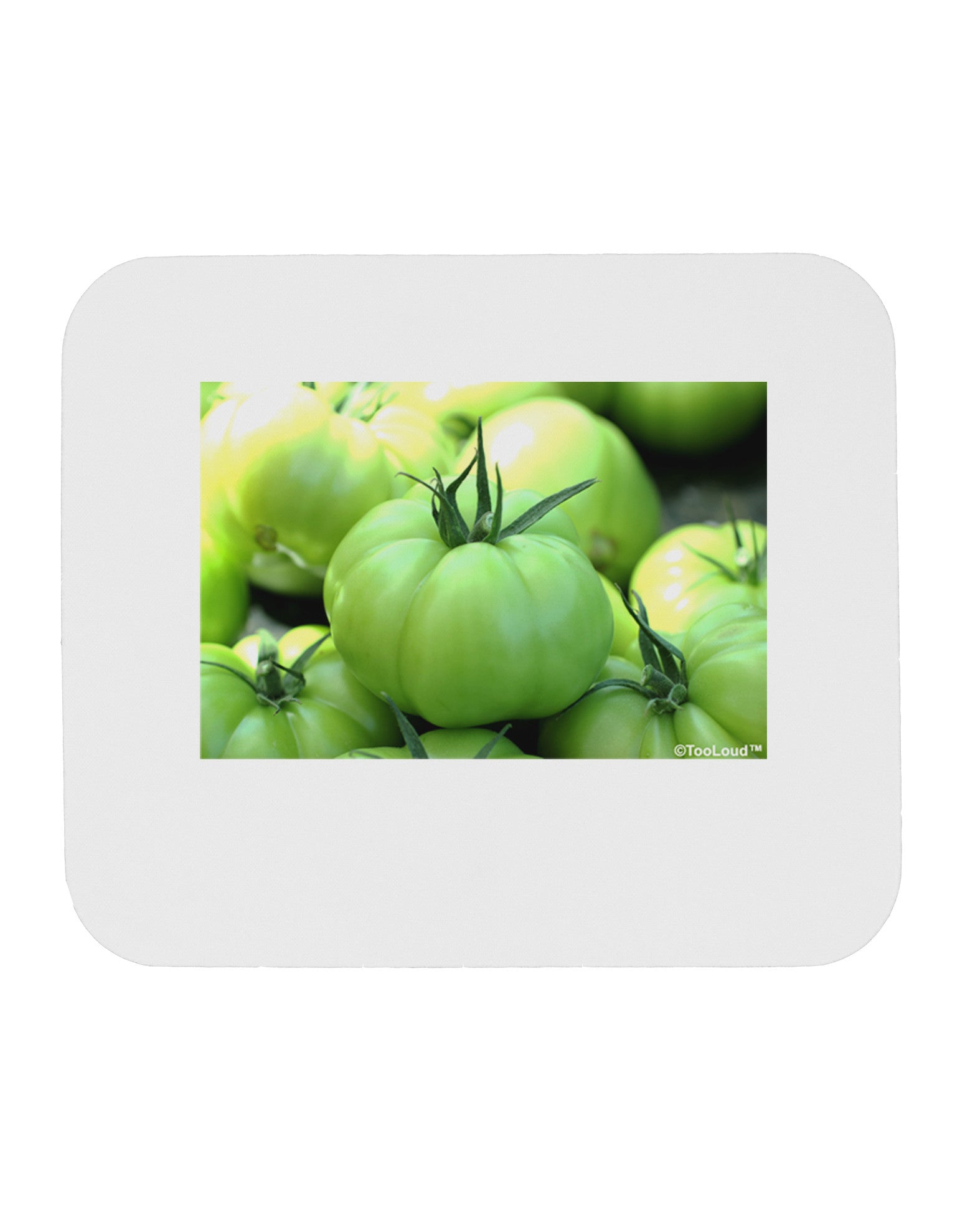 Buy Local - Green Tomatoes Mousepad-TooLoud-White-Davson Sales