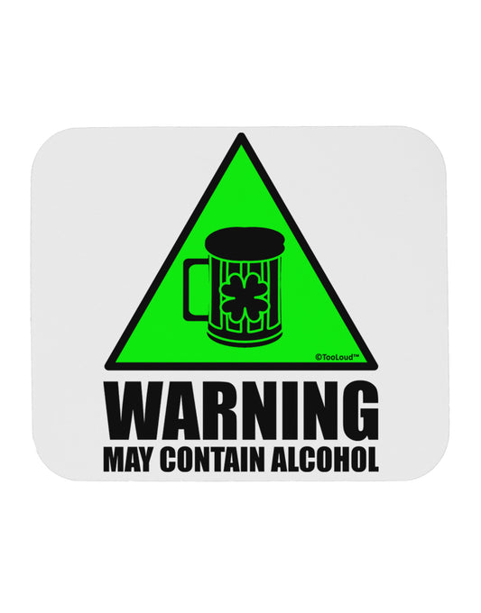 Warning May Contain Alcohol Mousepad by TooLoud-TooLoud-White-Davson Sales