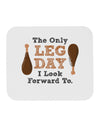 Leg Day - Turkey Leg Mousepad-TooLoud-White-Davson Sales