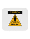 Slippery When Wet Mousepad-TooLoud-White-Davson Sales