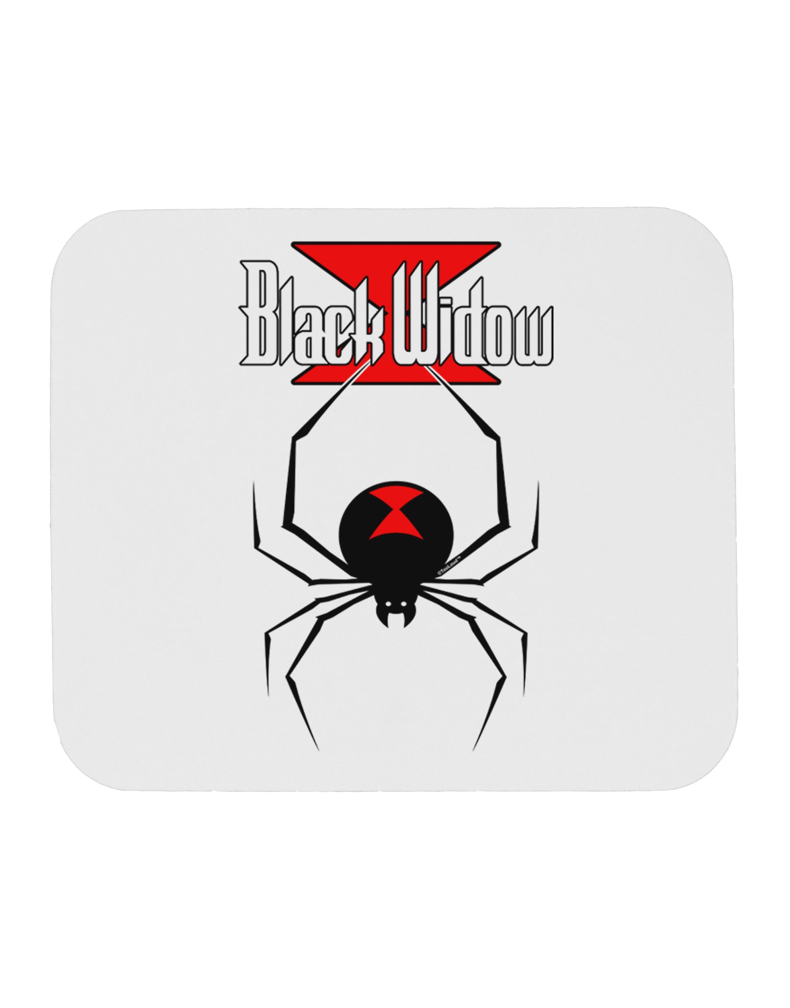 Black Widow Spider Design - Logo Mousepad-TooLoud-White-Davson Sales