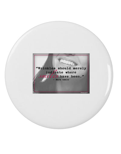 TooLoud Where Smiles Mark Twain 2.25&#x22; Round Pin Button-Round Pin Button-TooLoud-White-2.25in-Davson Sales