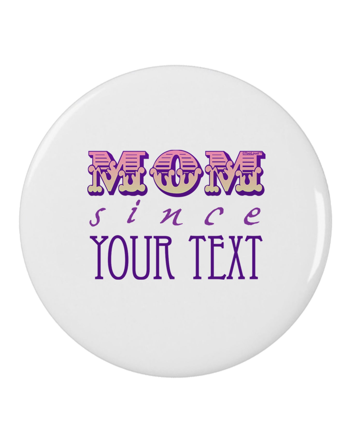 Personalized Mom Since ___ Plus Size Apron-Bib Apron-TooLoud-White-2.25in-Davson Sales