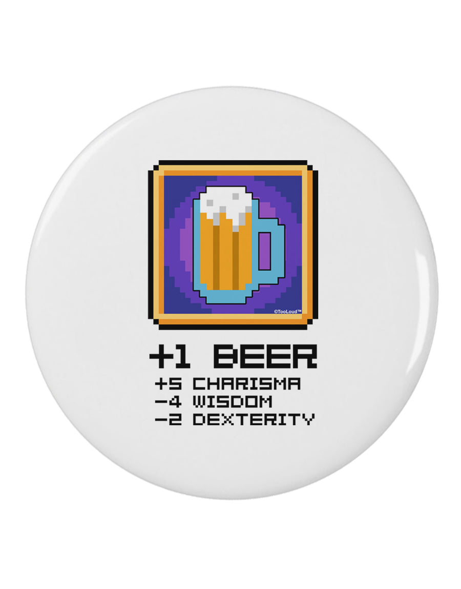 Pixel Beer Item 2.25" Round Pin Button-Round Pin Button-TooLoud-White-2.25in-Davson Sales