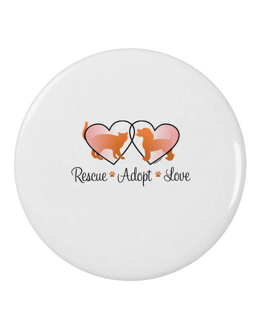Rescue Adopt Love 2.25" Round Pin Button-Round Pin Button-TooLoud-White-2.25in-Davson Sales