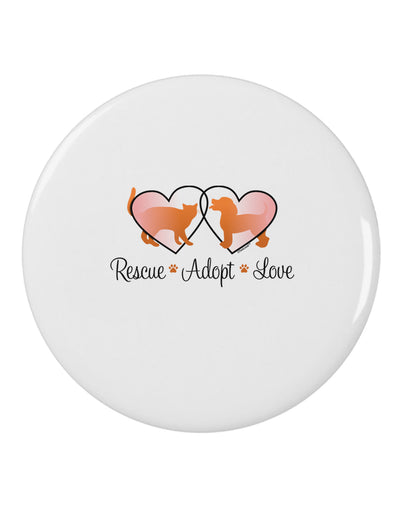 Rescue Adopt Love 2.25" Round Pin Button-Round Pin Button-TooLoud-White-2.25in-Davson Sales