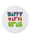 Happy Mardi Gras Text 2 2.25&#x22; Round Pin Button-Round Pin Button-TooLoud-White-2.25in-Davson Sales