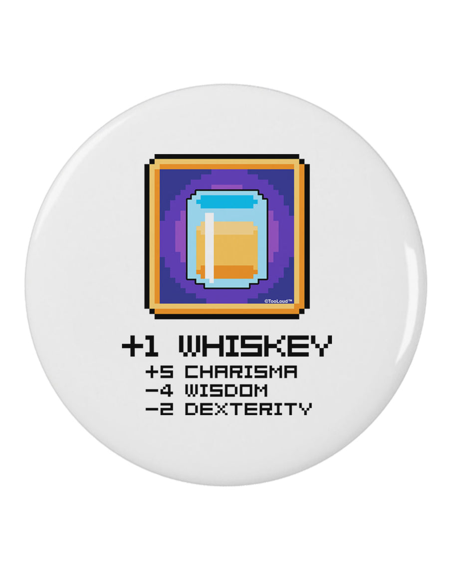 Pixel Whiskey Item 2.25&#x22; Round Pin Button-Round Pin Button-TooLoud-White-2.25in-Davson Sales