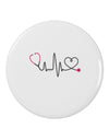 Stethoscope Heartbeat 2.25" Round Pin Button-Round Pin Button-TooLoud-White-2.25in-Davson Sales