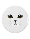 TooLoud Yellow Amber-Eyed Cute Cat Face 2.25&#x22; Round Pin Button-Round Pin Button-TooLoud-White-2.25in-Davson Sales