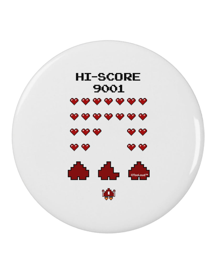 Pixel Heart Invaders Design 2.25&#x22; Round Pin Button-Round Pin Button-TooLoud-White-2.25in-Davson Sales