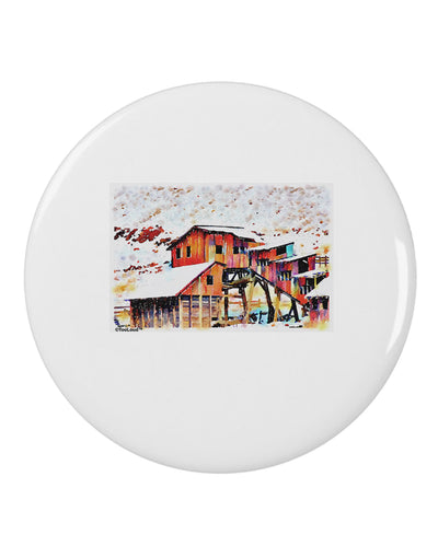 Mine Scene Colorado Watercolor 2.25&#x22; Round Pin Button-Round Pin Button-TooLoud-White-2.25in-Davson Sales