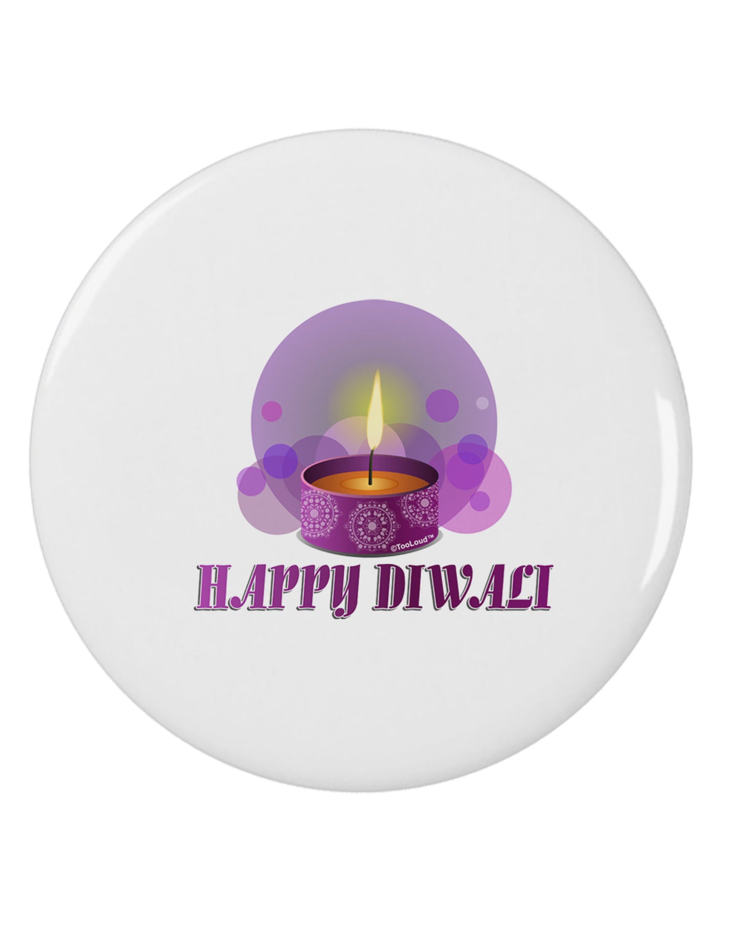Happy Diwali Purple Candle Plus Size Dark Apron by TooLoud-Bib Apron-TooLoud-Black-Plus-Size-Davson Sales