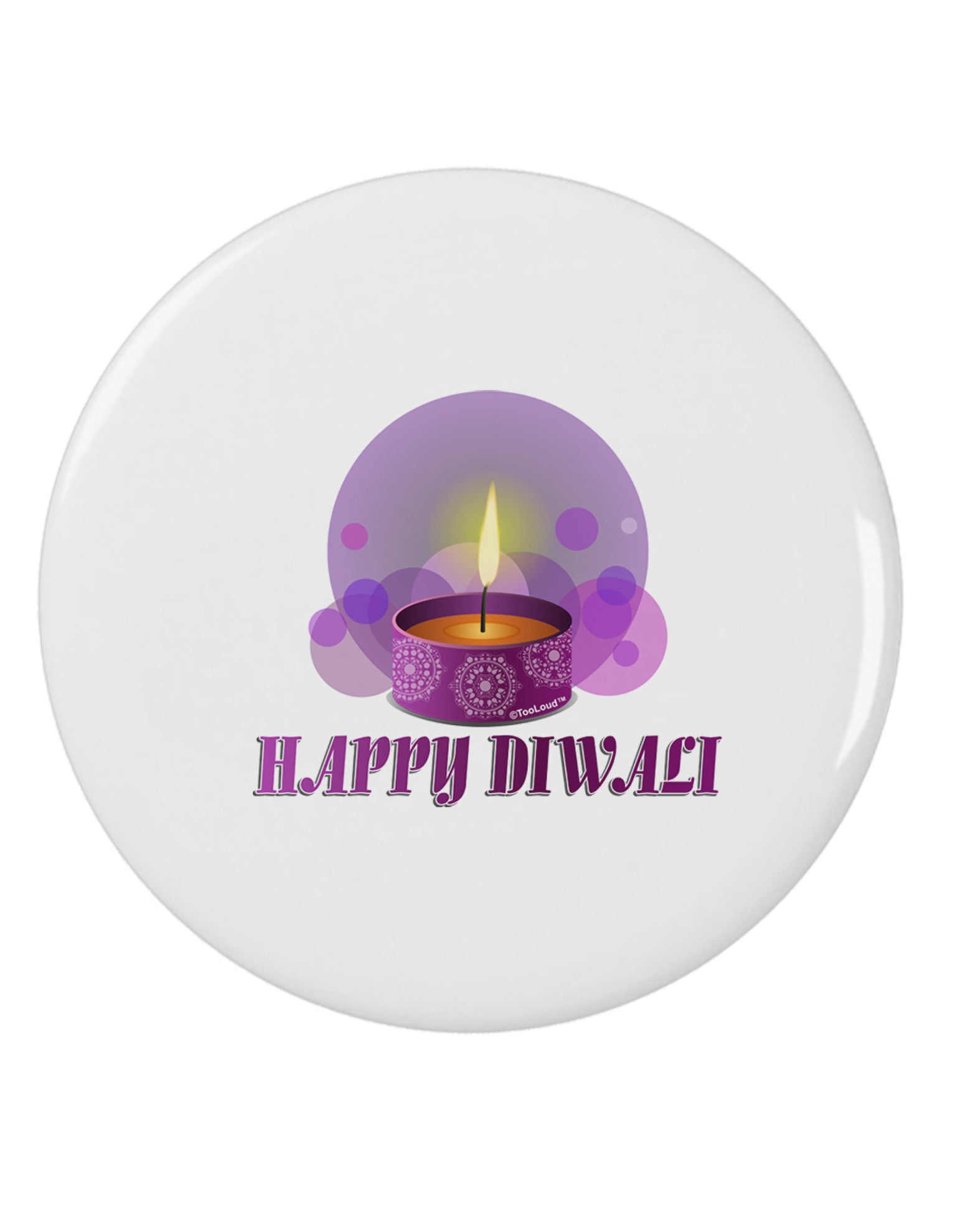 Happy Diwali Purple Candle Plus Size Dark Apron by TooLoud-Bib Apron-TooLoud-Black-Plus-Size-Davson Sales