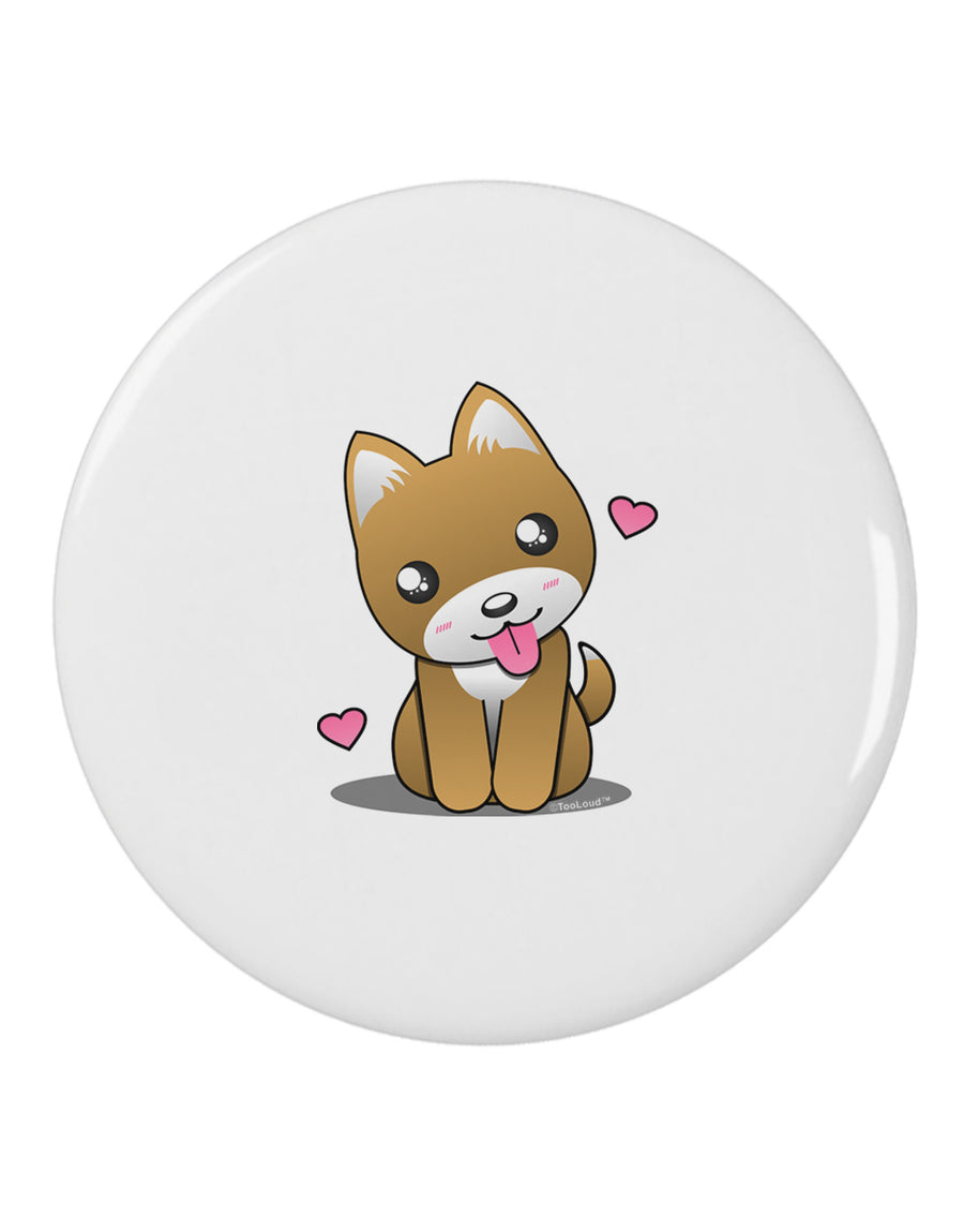 Kawaii Puppy 2.25" Round Pin Button-Round Pin Button-TooLoud-White-2.25in-Davson Sales
