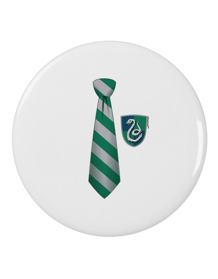 TooLoud Wizard Tie Green and Silver 2.25&#x22; Round Pin Button-Round Pin Button-TooLoud-White-2.25in-Davson Sales