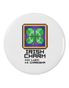 Pixel Irish Charm Item 2.25&#x22; Round Pin Button-Round Pin Button-TooLoud-White-2.25in-Davson Sales