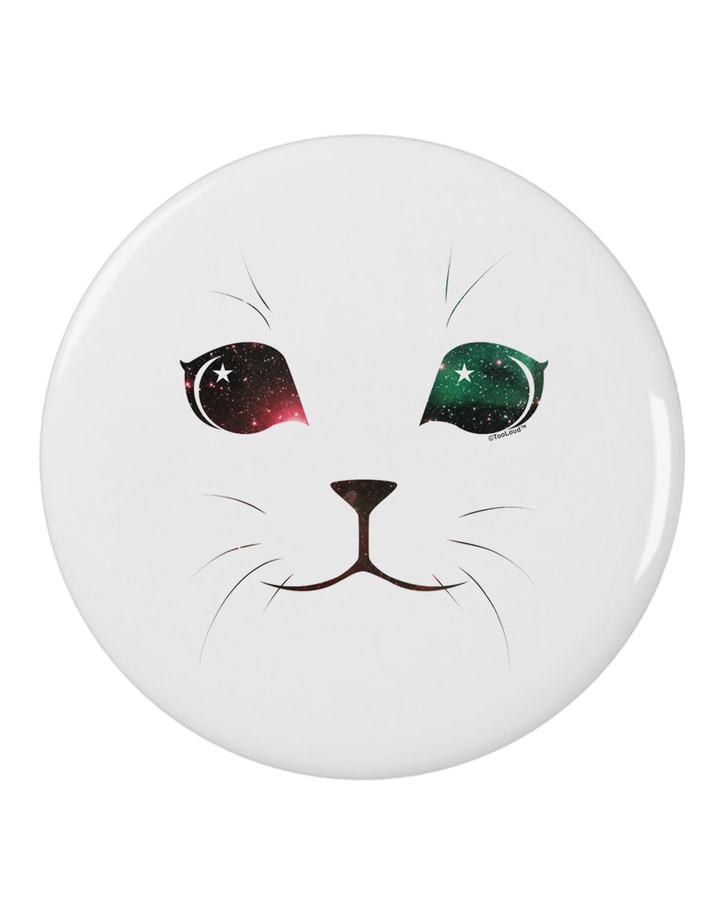 Adorable Space Cat 2.25&#x22; Round Pin Button by-Round Pin Button-TooLoud-White-2.25in-Davson Sales