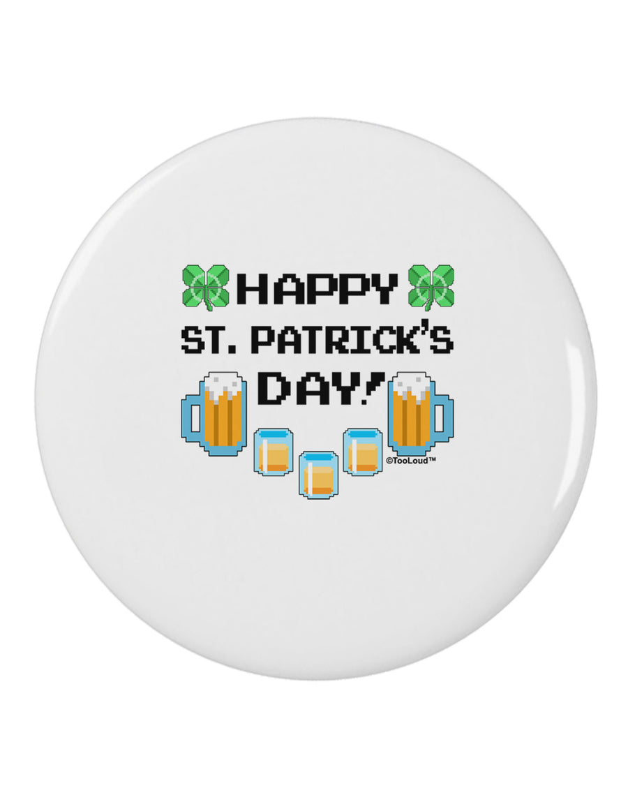 Pixel Happy St Patricks Day 2.25&#x22; Round Pin Button-Round Pin Button-TooLoud-White-2.25in-Davson Sales