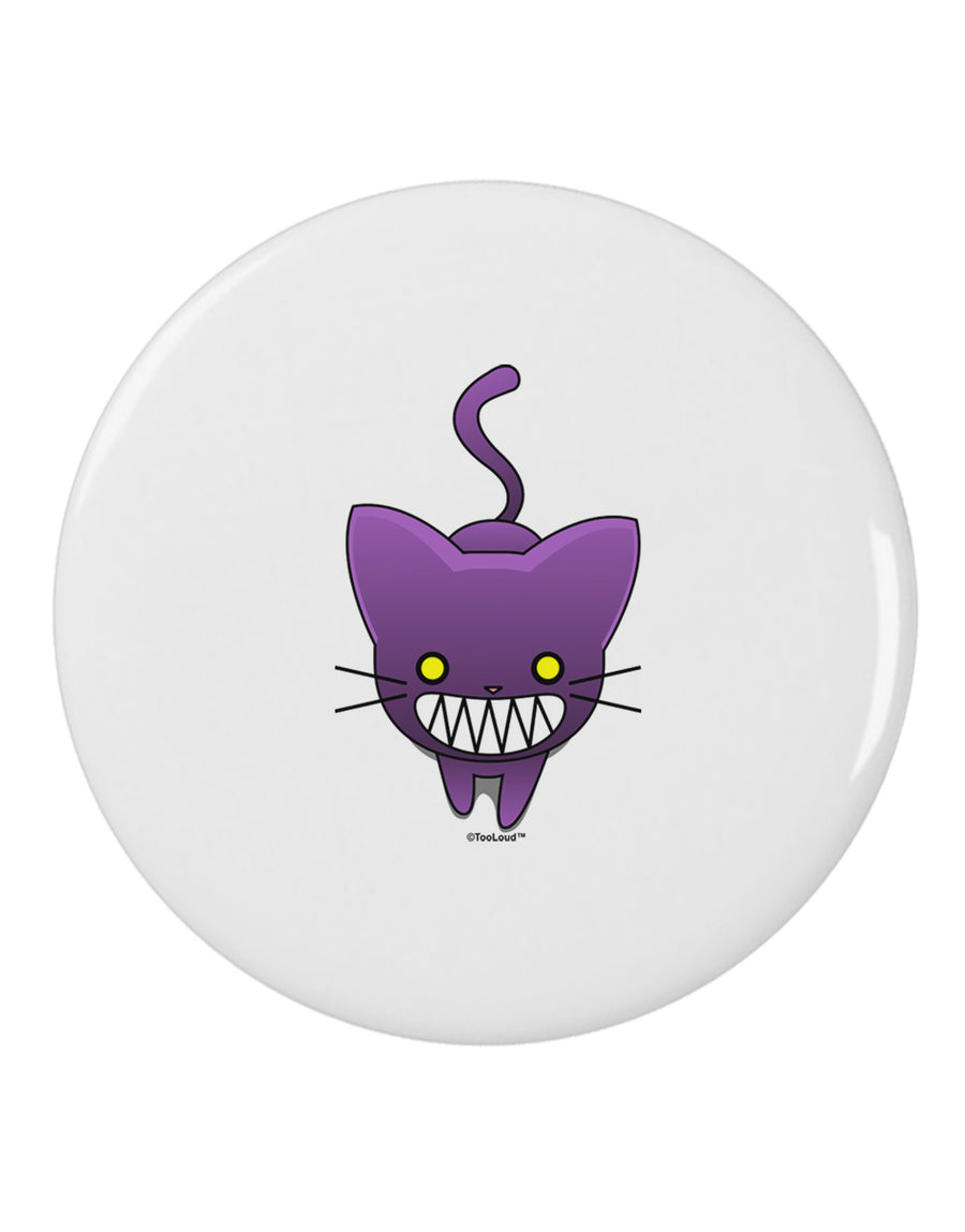 Evil Kitty 2.25" Round Pin Button-Round Pin Button-TooLoud-White-2.25in-Davson Sales