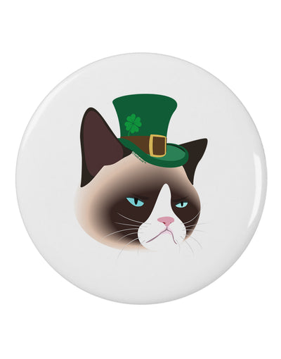 Leprechaun Disgruntled Cat 2.25&#x22; Round Pin Button-Round Pin Button-TooLoud-White-2.25in-Davson Sales