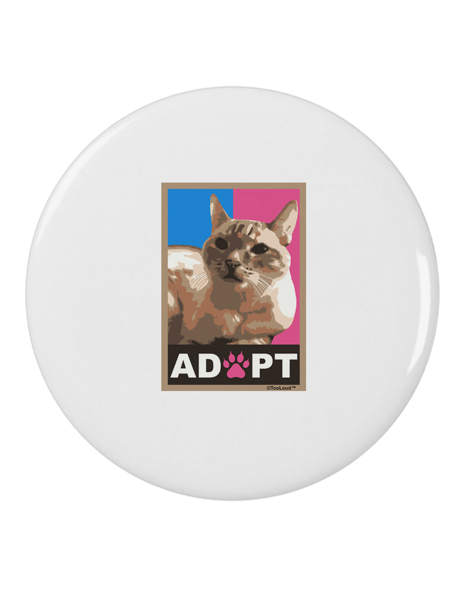 Adopt Cute Kitty Cat Adoption 2.25" Round Pin Button-Round Pin Button-TooLoud-White-2.25in-Davson Sales
