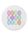 Cute Faux Applique Easter Eggs 2.25&#x22; Round Pin Button-Round Pin Button-TooLoud-White-2.25in-Davson Sales