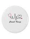 Stethoscope Heartbeat Text 2.25" Round Pin Button-Round Pin Button-TooLoud-White-2.25in-Davson Sales