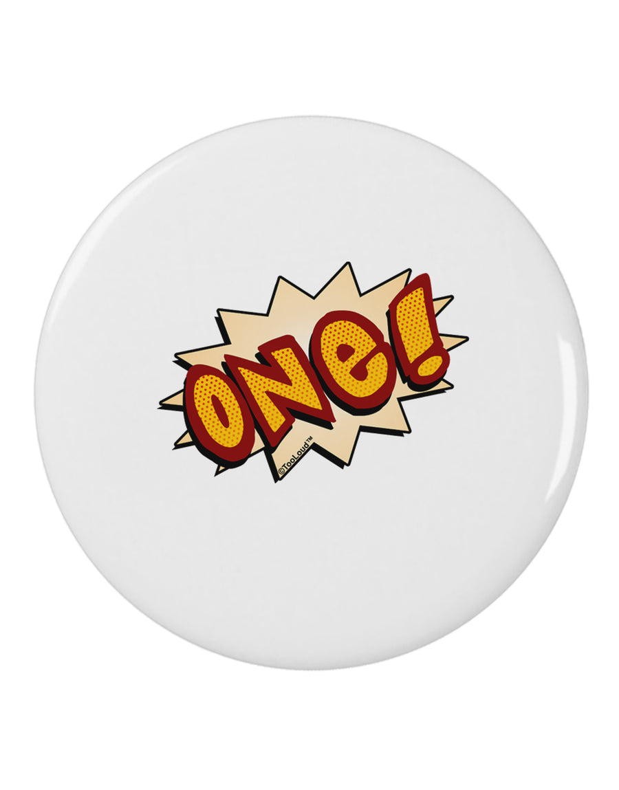 Onomatopoeia One Birthday 2.25&#x22; Round Pin Button by TooLoud-Round Pin Button-TooLoud-White-2.25in-Davson Sales