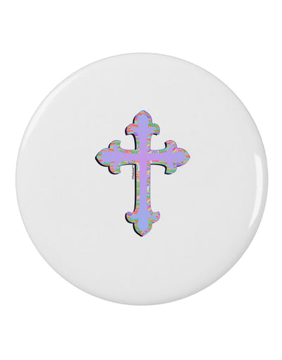Easter Color Cross 2.25" Round Pin Button-Round Pin Button-TooLoud-White-2.25in-Davson Sales