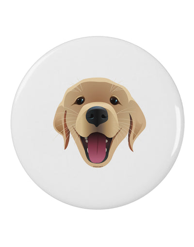 Cute Golden Retriever Puppy Face 2.25&#x22; Round Pin Button-Round Pin Button-TooLoud-White-2.25in-Davson Sales