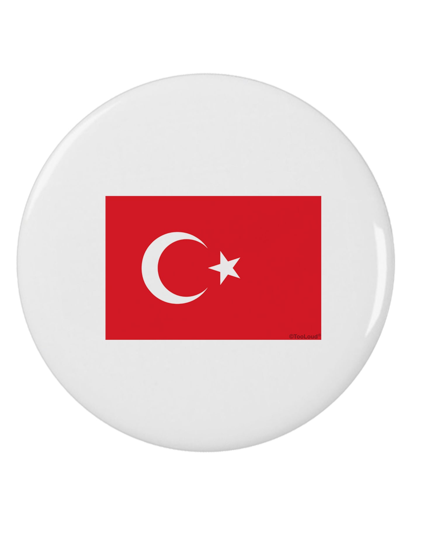 Turkey Flag 2.25&#x22; Round Pin Button by TooLoud-Round Pin Button-TooLoud-White-2.25in-Davson Sales