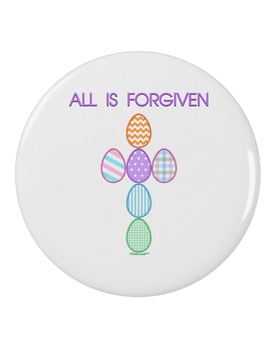 All is forgiven Cross Faux Applique 2.25&#x22; Round Pin Button-Round Pin Button-TooLoud-White-2.25in-Davson Sales