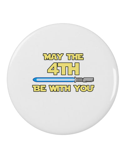 4th Be With You Beam Sword 2 2.25&#x22; Round Pin Button-Round Pin Button-TooLoud-White-2.25in-Davson Sales