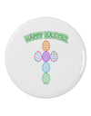 Happy Easter Egg Cross Faux Applique 2.25&#x22; Round Pin Button-Round Pin Button-TooLoud-White-2.25in-Davson Sales