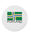 Portland Oregon Flag Text 2.25&#x22; Round Pin Button-Round Pin Button-TooLoud-White-2.25in-Davson Sales