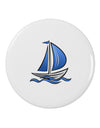 Blue Sailboat 2.25&#x22; Round Pin Button-Round Pin Button-TooLoud-White-2.25in-Davson Sales