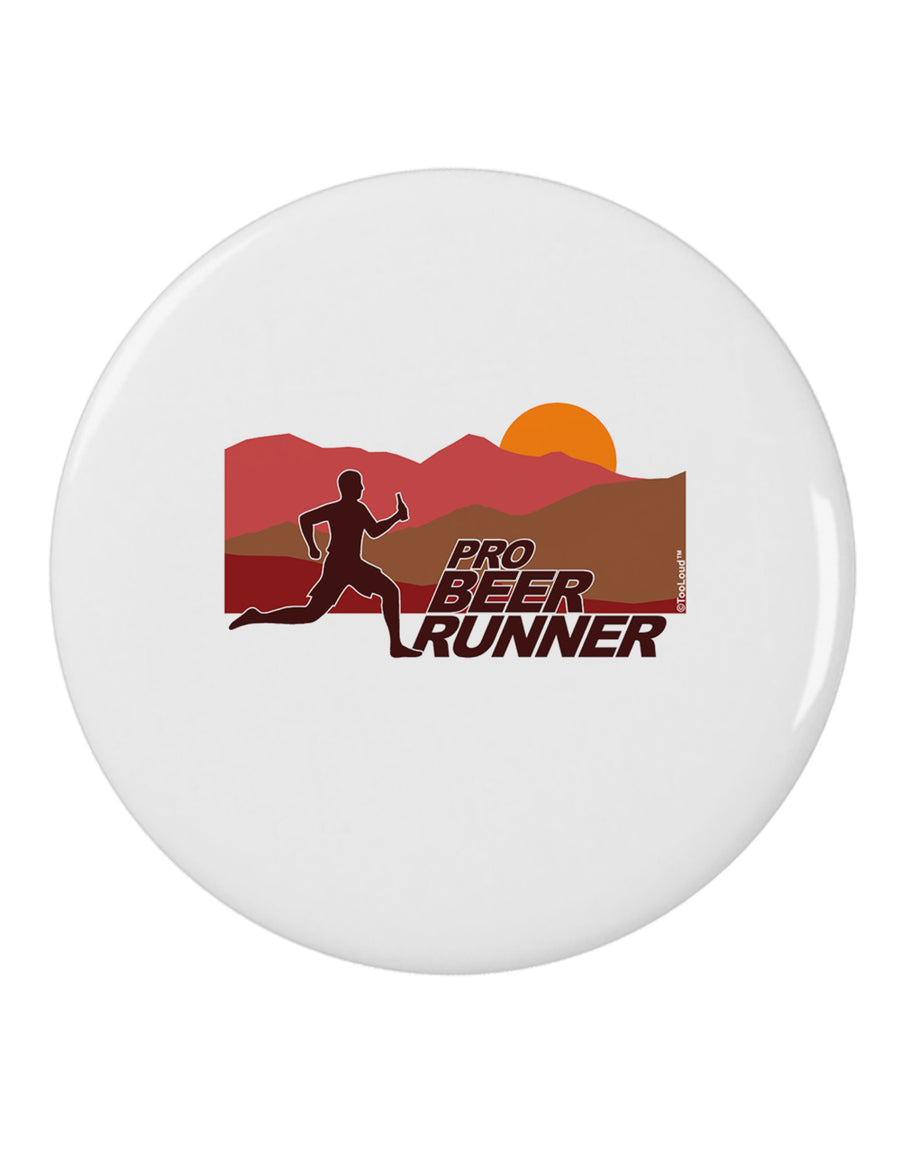 Pro Beer Runner Man 2.25" Round Pin Button-Round Pin Button-TooLoud-White-2.25in-Davson Sales