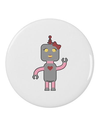 Cute Robot Female 2.25&#x22; Round Pin Button-Round Pin Button-TooLoud-White-2.25in-Davson Sales