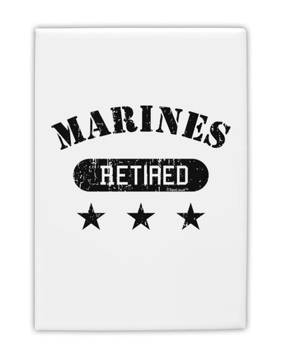 Retired Marines Fridge Magnet 2&#x22;x3 by TooLoud-Fridge Magnet-TooLoud-White-Davson Sales