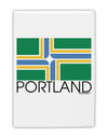 Portland Oregon Flag Text Fridge Magnet 2&#x22;x3-Fridge Magnet-TooLoud-White-Davson Sales