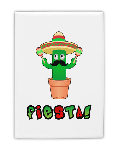 Fiesta Cactus Text Fridge Magnet 2&#x22;x3 by TooLoud-Fridge Magnet-TooLoud-White-Davson Sales