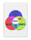 Beer Girl and Sports Diagram Fridge Magnet 2&#x22;x3-Fridge Magnet-TooLoud-White-Davson Sales