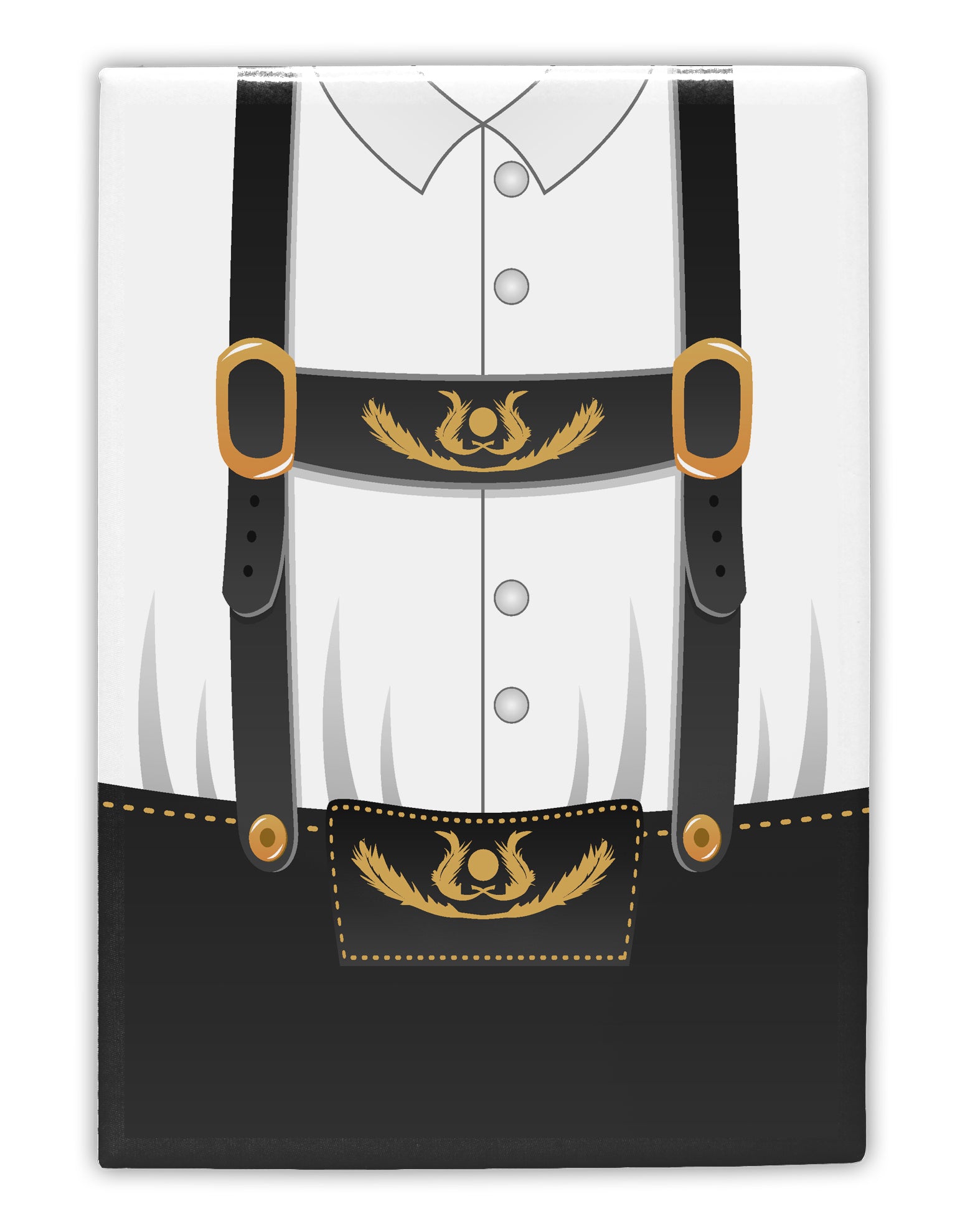 Lederhosen Costume Black Collapsible Neoprene Bottle Insulator All Over Print by TooLoud-TooLoud-White-Davson Sales