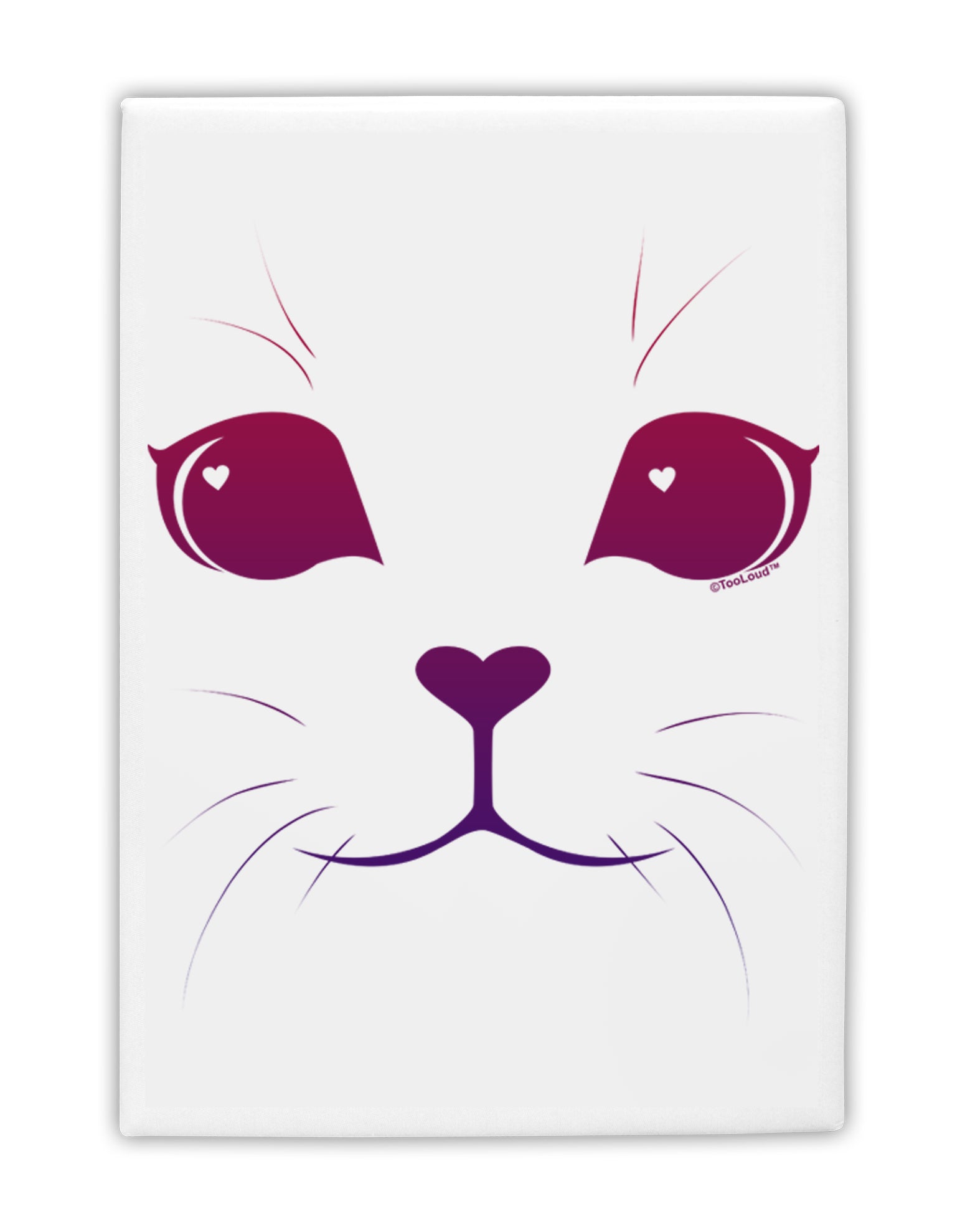 Heart Kitten Fridge Magnet 2&#x22;x3 by TooLoud-Fridge Magnet-TooLoud-White-Davson Sales