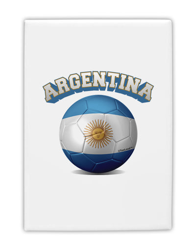 Soccer Ball Flag - Argentina Fridge Magnet 2&#x22;x3-Fridge Magnet-TooLoud-White-Davson Sales