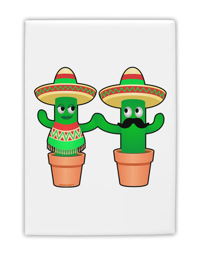 Fiesta Cactus Couple Fridge Magnet 2&#x22;x3 by TooLoud-Fridge Magnet-TooLoud-White-Davson Sales